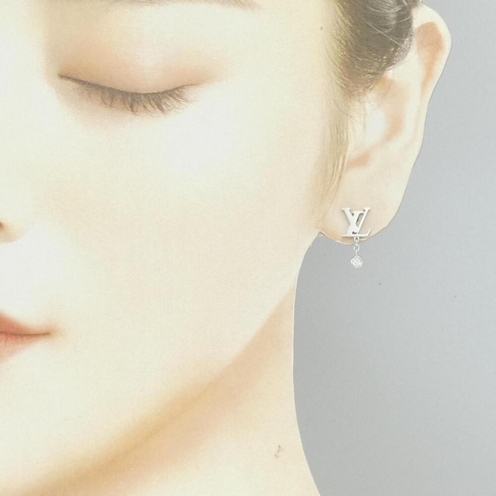 LOUIS VUITTON Silver Earrings - Picture 4 of 4